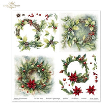 Charger l'image dans la galerie, Bloc Papier 30x30 "Couronne d'Hiver" - ITD Collection (SLS-078)
