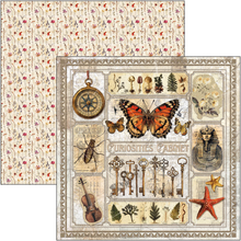 Charger l&#39;image dans la galerie, Collection  &quot;Cabinet de curiosités&quot; de Ciao Bella 20x20 cm	(CBH085)
