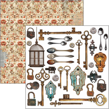 Charger l&#39;image dans la galerie, Fussy Cut Pad 15x15 cm &quot;Cabinet of curiosities&quot; de Ciao Bella ( CBQE085)
