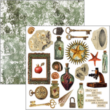 Charger l&#39;image dans la galerie, Fussy Cut Pad 15x15 cm &quot;Cabinet of curiosities&quot; de Ciao Bella ( CBQE085)
