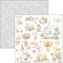 Charger l&#39;image dans la galerie, Fussy Cut Pad 15x15 cm &quot;Blessing day&quot; de Ciao Bella ( CBQE086)
