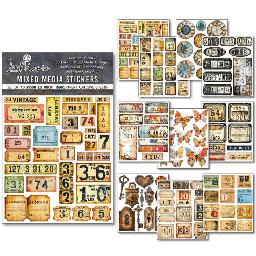 Lot de 10 autocollants 