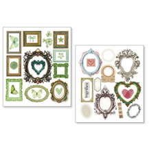 Charger l'image dans la galerie, Whisper Frames - cadres verts, papillons et cœurs
