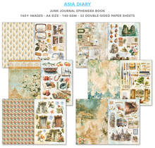 Charger l'image dans la galerie, Junk Journal Asia Diary Ciao Bella - pages double face 1
