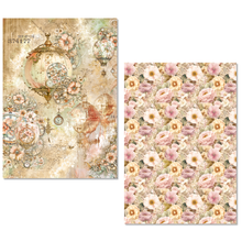 Charger l'image dans la galerie, Papiers de riz A5 "Lost in Time" x8 (MFS007) - Ciao Bella
