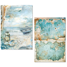 Charger l'image dans la galerie, Papiers de riz A5 "Edge of the Ocean" x8 (MFS008) - Ciao Bella
