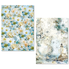 Charger l'image dans la galerie, Papiers de riz A5 "Edge of the Ocean" x8 (MFS008) - Ciao Bella
