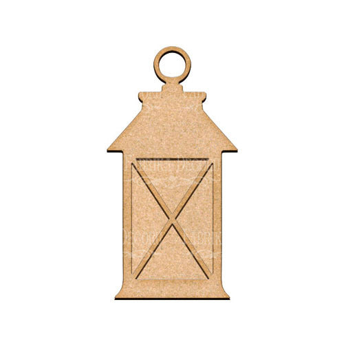 Lanterne Décorative 1 Bois à Décorer (FDDAB-121) - Fabrika Decoru - 10,5x20cm