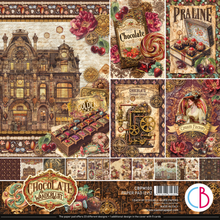 Charger l'image dans la galerie, Bloc papier 30x30 cm « Chocolate Wanderlust » - Ciao Bella (CBPM100)
