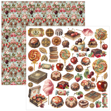 Charger l'image dans la galerie, Papier Chocolate Wanderlust Ciao Bella avec motifs chocolat et engrenages
