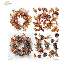Charger l'image dans la galerie, Bloc Papier 30x30 "Couronne d'Automne" - ITD Collection (SLS-081)
