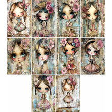 Charger l'image dans la galerie, Papier de riz A5 "Big Eyed Girls" 16 images - Craft Kreatively (CK-RP9536v9)
