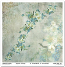 Charger l'image dans la galerie, Bloc Papier 30x30 "Courrier Fleuri - Myosotis" - ITD Collection (SLS-045)
