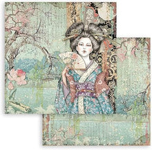 Charger l&#39;image dans la galerie, Bloc Papier de Stamperia 10 feuilles cm 30,5x30,5  - &quot;Sir vagabond in Japan&quot; (SBBL95)

