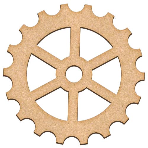 Engrenage Bois à Décorer  - Fabrika Decoru - 30x30cm(FDDAB-063)