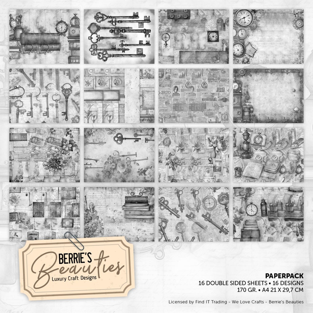 Pack papier - Berries Beauties - Noir et Blanc - A4 (BBPPA410011)