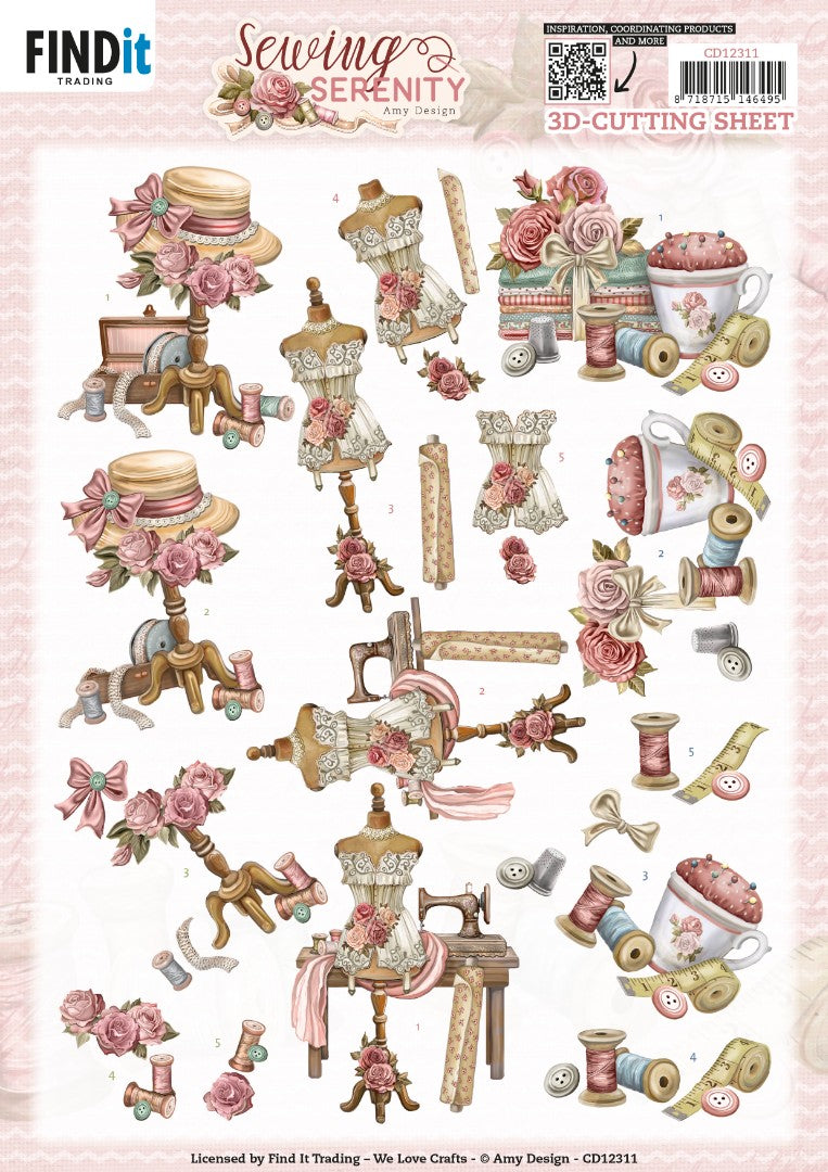 Feuille de découpe 3D - Amy design -