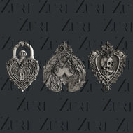 Moule silicone Gothic Hearts de Zuri Designs - VD-GHS01