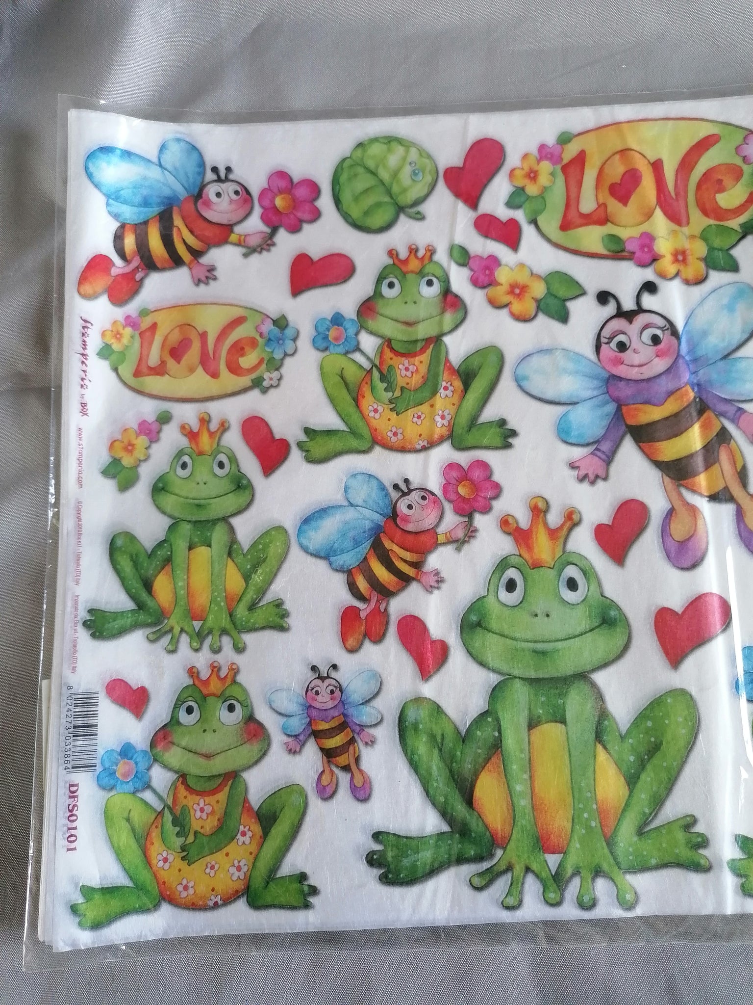 Papier De Riz Gaufré Vert 20x26.6cm (6pc) - 6 Motifs Pour Scrapbooking Et Découpage