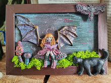 Charger l'image dans la galerie, 🎨 La Lectrice des Sous-Bois – Pièce Unique Mixed Media
