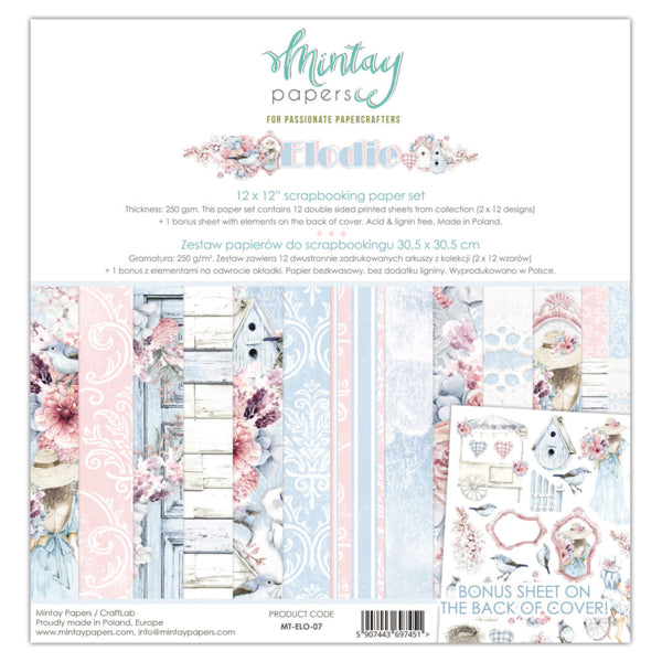 Ensemble de papier 12 x 12 - Elodie  ( MT-ELO-07 )