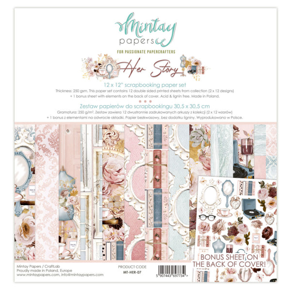 Ensemble de papier 12 x 12 - Her Story  ( MT-HER-07 )
