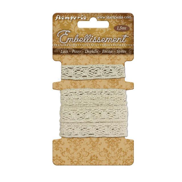 Dentelle en coton 1,5 m Stamperia (SBA386)