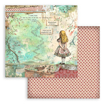 Charger l&#39;image dans la galerie, bloc Papier Scrap double Face 10 feuilles 20.3X20.3 &quot; Alice in Wonderland &quot; (SBBS01)
