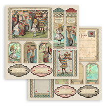 Charger l&#39;image dans la galerie, bloc Papier Scrap double Face 10 feuilles 20.3X20.3 &quot; Alice in Wonderland &quot; (SBBS01)
