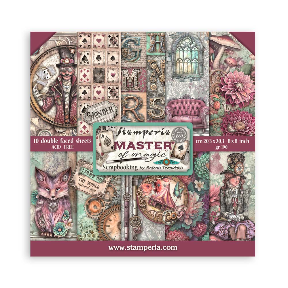 Scrapbooking Small Pad 10 sheets cm 20,3X20,3 (8