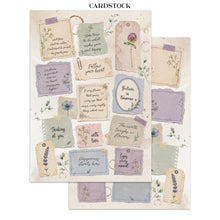 Charger l'image dans la galerie, Page du mini junk journal Flowers and Poems de Stamperia
