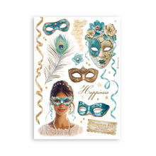 Charger l&#39;image dans la galerie, Washi Album 8 feuilles A5 - Masquerade SBW15
