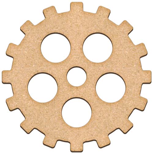 Engrenage Bois à Décorer  - Fabrika Decoru - 30x30cm (FDDAB-063)