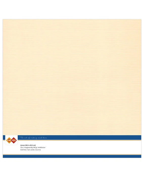 Linen Cardstock 30,5x30,5 cm Chamois (10pcs) (LKK-SC07)