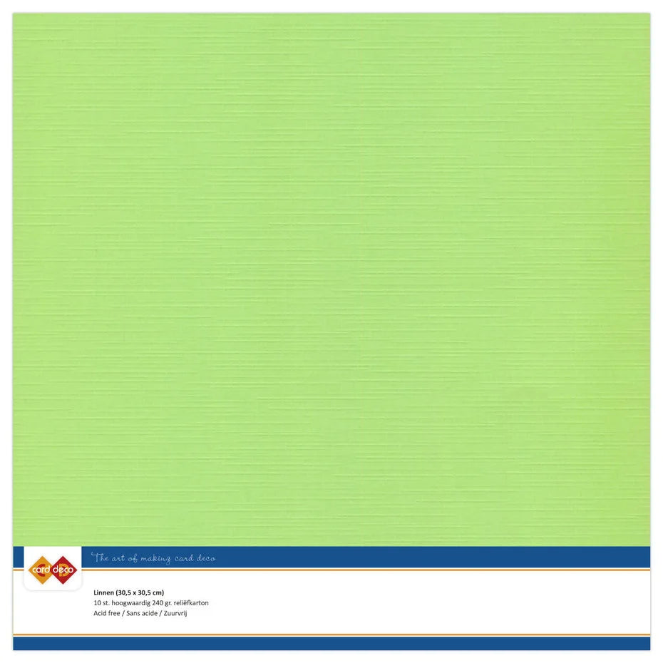 Linen Cardstock 30,5x30,5 cm May Green (10pcs) (LKK-SC21)