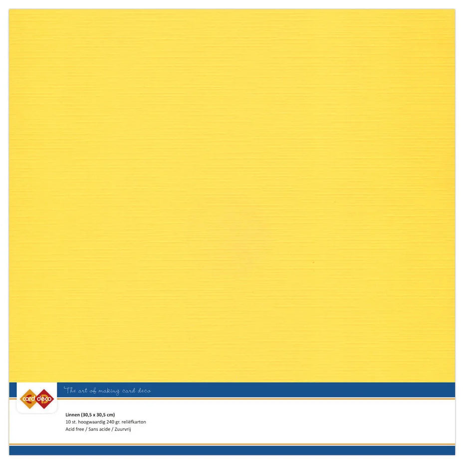 Linen Cardstock 30,5x30,5 cm Ochre (10pcs) (LKK-SC05)