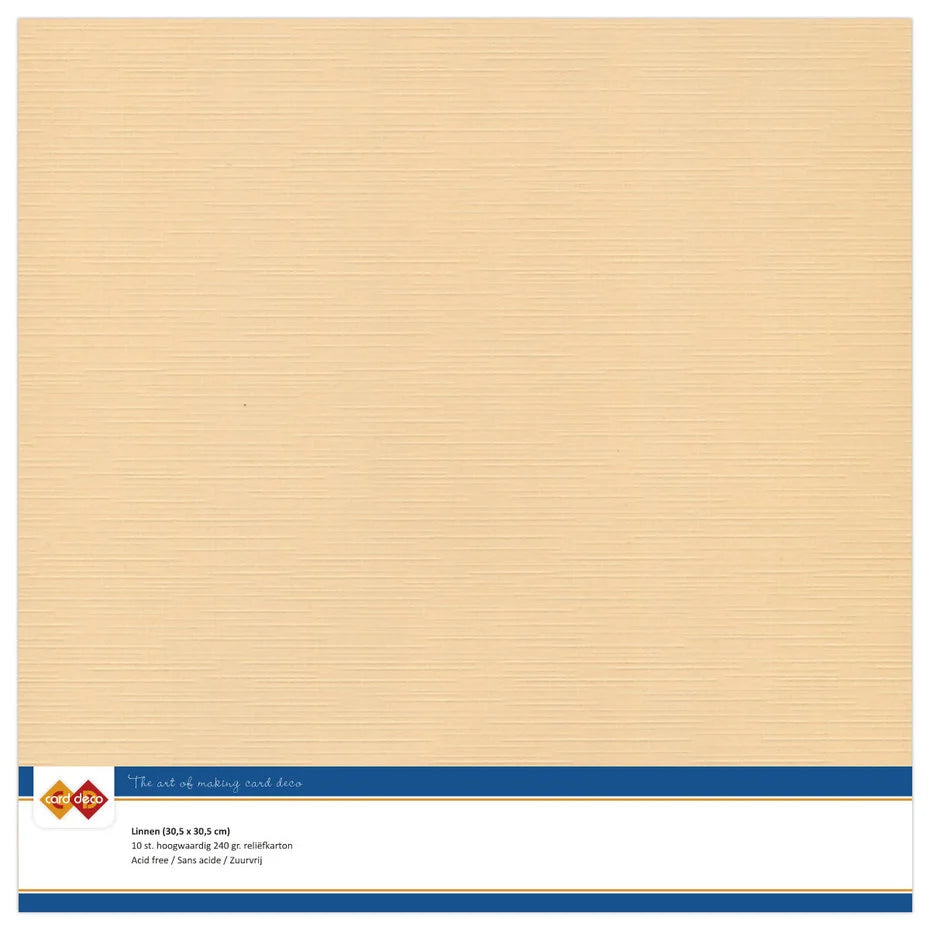 Linen Cardstock 30,5x30,5 cm Sand (10pcs) (LKK-SC08)