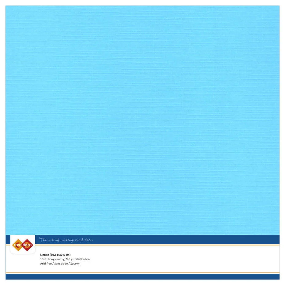 Linen Cardstock 30,5x30,5 cm Sky Blue (10pcs) (LKK-SC29)