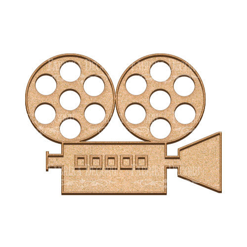 Projecteur de Cinéma Bois à Décorer (FDDAB-182) - Fabrika Decoru - 30x21,5cm