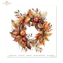 Charger l'image dans la galerie, Bloc Papier 30x30 "Couronne d'Automne" - ITD Collection (SLS-081)
