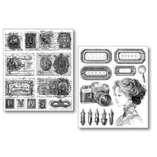Charger l'image dans la galerie, Stickers Mixed Media Lithographs - tags vintage et alphabets ornementés

