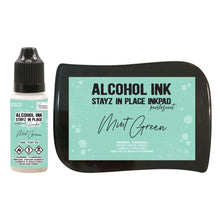 Charger l&#39;image dans la galerie, Stayz in Place Alcohol Ink Pearlescent Mint Green Pad+Reinker (CO728186)
