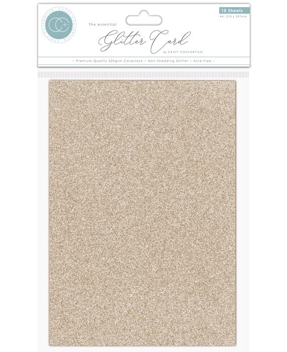 The Essential Glitter Card A4 Champagne (10pcs) (CCEGC003)