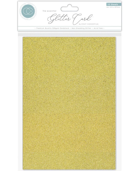 The Essential Glitter Card A4 Gold (10pcs) (CCEGC002)
