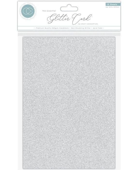 The Essential Glitter Card A4 Silver (10pcs) (CCEGC001)
