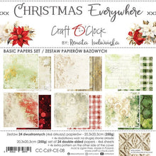 Charger l&#39;image dans la galerie, Christmas Everywhere 8x8 Inch Basic Papers Set (CC-C69-CE-08) de Craft O&#39;Clock
