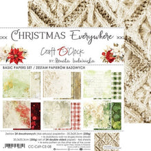 Charger l&#39;image dans la galerie, Christmas Everywhere 8x8 Inch Basic Papers Set (CC-C69-CE-08) de Craft O&#39;Clock
