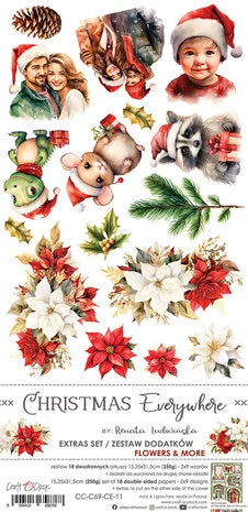 Christmas Everywhere Extras Set Flowers & More (CC-C69-CE-11) de Craft O'Clock