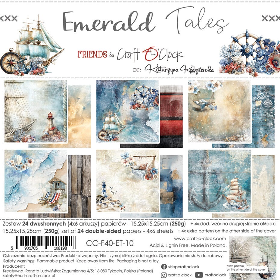 Ensemble de papiers Emerald Tales 6 x 6 pouces (CC-F40-ET-10)
