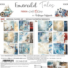 Charger l&#39;image dans la galerie, Ensemble de papiers de format moyen Emerald Tales 8 x 8 pouces (CC-F40-ET-09)
